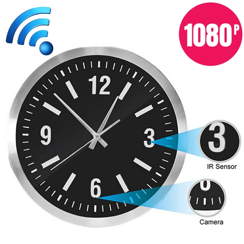 Đồng hồ treo tường camera wifi T17 quay đêm