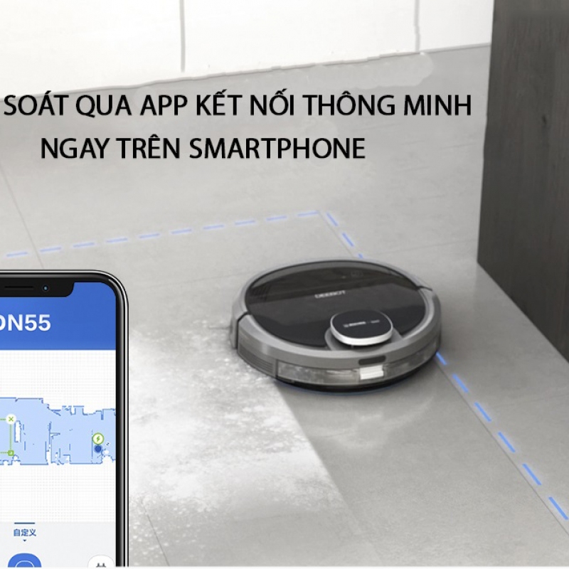 Robot hút bụi lau nhà Ecovacs Deebot DN55 Ozmo 900