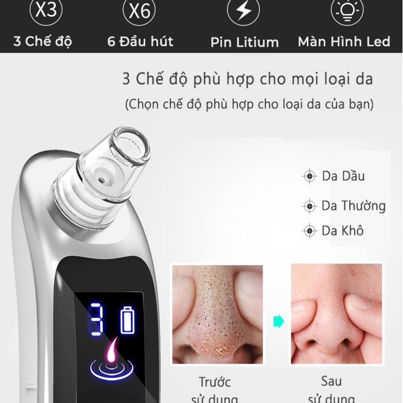 Máy hút mụn đầu đen Hanna 120